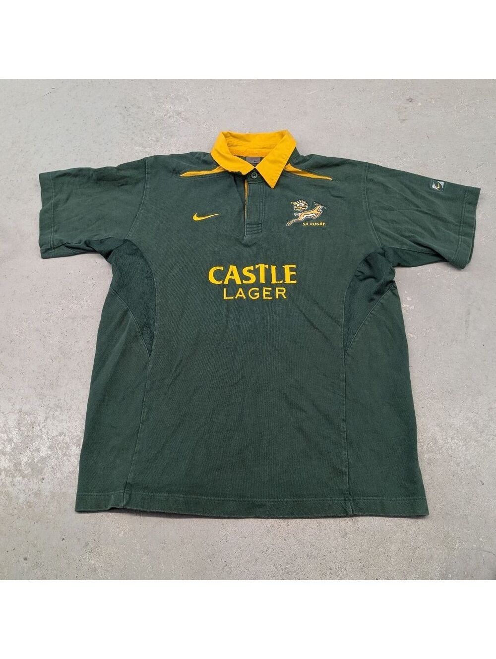 Vintage Y2K Nike South Africa Rugby Jersey Castle Lager